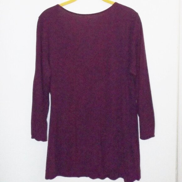 Purple long sleeve women's tee Size L (#EV1643) - Picture 5 of 6